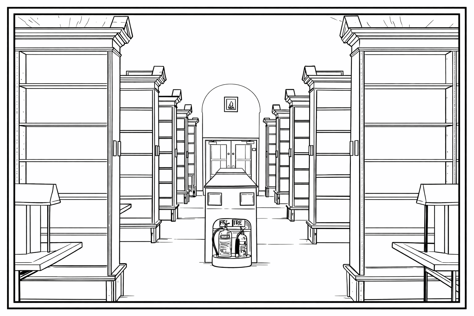 The Empty Library Shelves